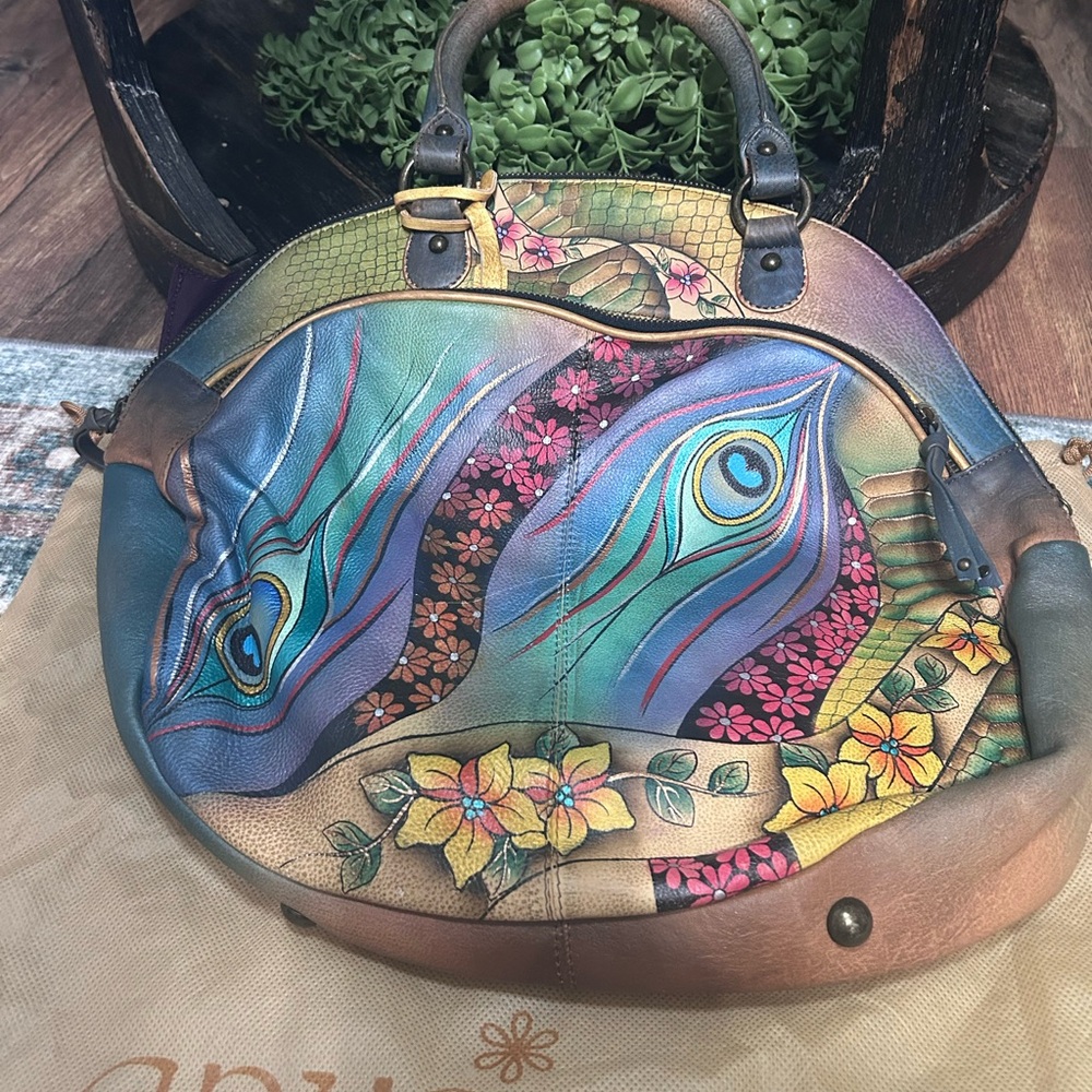 Anuschka Multicolor Artistic Shoulder Bag